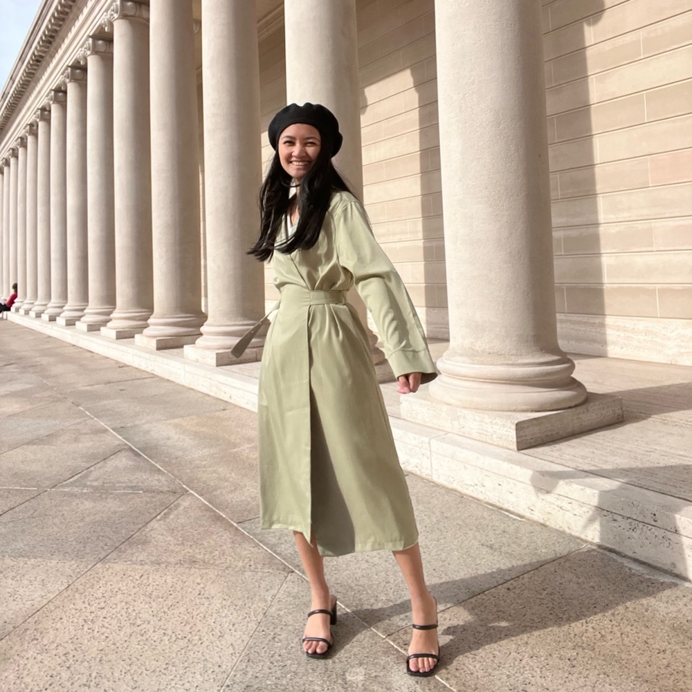 RAVEN dress in Sage